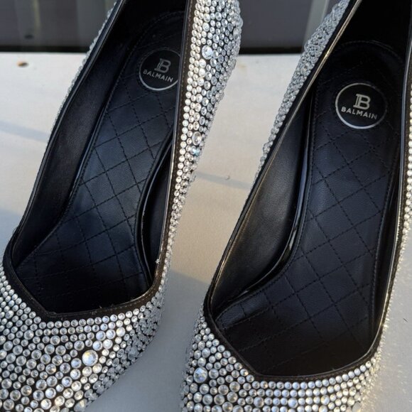 Balmain Swarovski Crystal High Heels - Picture 8 of 10